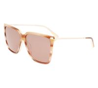 Calvin Klein Woman CK22531S 240 Sunglasses Acetate Brown Brown Squared Normal