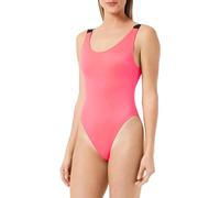 Calvin Klein Women Bathing Suit One Piece Low Back, Red (Signal Red), XL