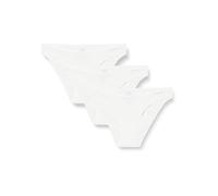 Calvin Klein Women Bikini Shape Briefs Stretch Cotton Pack of 3, White (White/White/White), XL
