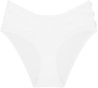 Calvin Klein Women Bikini Shape Briefs Stretch Cotton Pack of 3, White (White/White/White), XXL