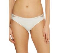 Calvin Klein Women Bikini Shape Briefs with Lace, White (Ivory), S