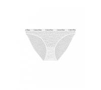 Calvin Klein Women Bikini Shape Briefs with Lace, White (White), XS