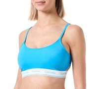 Calvin Klein Women Bikini Top Bralette Wireless, Blue (Malibu Blue), L