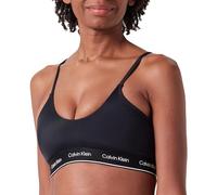 Calvin Klein Women Bikini Top Halter Bralette Wireless, Black (Pvh Black), M