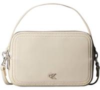 Calvin Klein Women Ck Hardware Camera Bag LV04F3678G Crossover, White (Light Hay), One Size