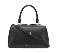 Calvin Klein Women Lori Top Zip Satchel, Black/Silver, One Size