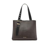 Calvin Klein Women Lowen Triple Compartment Tote 3 Bag, Brown/Khaki/Black Mini, One Size