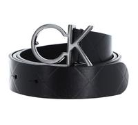 Calvin Klein Women Re-LoCK Quilt CK Logo Belt 30MM Belts Black 80