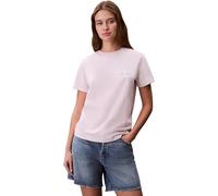 Calvin Klein Women’s 2 Pack Short Sleeve Round Neck Logo T-Shirts, Multicolor (Cradle Pink/Black), 2XL