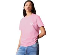 Calvin Klein Women’s 2 Pack Short Sleeve Round Neck Logo T-Shirts, Pink (Fairy Tale), L