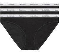 Calvin Klein Women’s 3 Pack Cotton Bikini Briefs with Stretch, Black (Black/Black/Black), 3XL