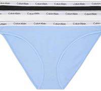Calvin Klein Women’s 3 Pack Cotton Bikini Briefs with Stretch, Multicolor (Black/White/Frozen Fjiord), XL