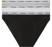 Calvin Klein Women Bikini Shape Briefs Stretch Cotton Pack of 3, Multicolor (Black/White/Grey Heather), L