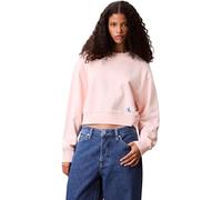 Calvin Klein Jeans French Terrry Cropped Sweatshirt Pink M Woman