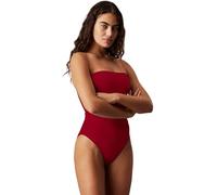 Calvin Klein Women’s Bandeau Swimsuit, Red (Quaint Berry), XS