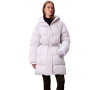 Calvin Klein Women’s Belted Mid Weight Long Down Coat, Purple (Lacey Lilac), XL