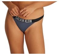 Calvin Klein Women’s Bikini Bottoms with Logo Waistband, Blue (Grisaille), M