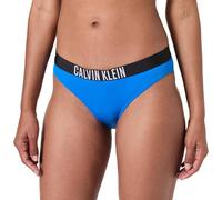 Calvin Klein Women’s Bikini Bottoms with Logo Waistband, Blue (Patch of Blue), S