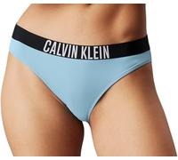 Calvin Klein Women’s Bikini Bottoms with Logo Waistband, Blue (Skim Blue), M