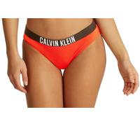 CALVIN KLEIN Women’s Bikini Bottoms with Logo Waistband, Red (Flaming Chili), XS