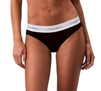 Calvin Klein Women’s Bikini Briefs with Logo Waistband, Black (Black), S
