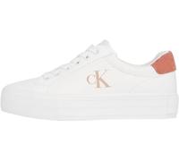 Calvin Klein Women’s Bold Low Top Vulcanised Trainers, Multicolor (Bright White/Tuscany), 5