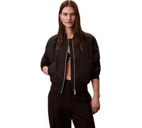 Calvin Klein Women’s Bomber Jacket Essential Nylon Jacket Water Repellent, Black (Black), S
