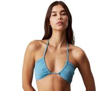 Calvin Klein Women’s Bralette Bikini Top with Crinkle Texture, Blue (Adriatic Blue), S