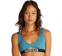Calvin Klein Women’s Bralette Bikini Top with Cut Out, Blue (Storm Blue), 3XL