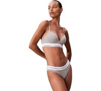 Calvin Klein Women’s Brazilian Briefs with Logo Waistband, Grey (Grey Heather), S