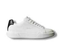 Calvin Klein Women’s Chunky Lace-up Leather Cupsole Trainers, White (Bright White/Black), 4