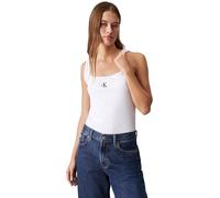 Calvin Klein Women’s Ck Round Neck Rib Tank Top, White (Bright White), XXL