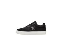 Calvin Klein Women’s Classic Canvas Mix Low Top Cupsole Trainers, Black (Black/Bright White), 5