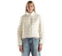 Calvin Klein Women’s Down Shine Puffer Jacket, Off-White (Ivory), XS