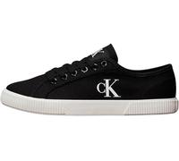 Calvin Klein Women’s Essential Low Top Vulcanised Trainers, Black (Black/Bright White), 4