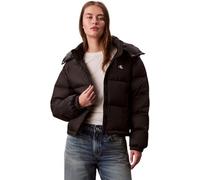 Calvin Klein Women’s Essential Mid Weight Puffer Jacket with Hood, Black (Black), L