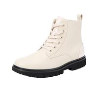 Calvin Klein Women’s Eva Lace Up Boots, Beige (Eggshell), 5