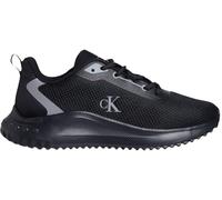 Calvin Klein Women’s EVA Mix Mesh Logo Runner Trainers, Black (Black/Mockingbird), 4
