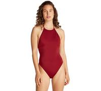 Calvin Klein Women’s High Halterneck Swimsuit, Red (Plum Glaze), M