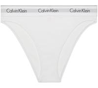 Calvin Klein Women’s High Leg Briefs with Logo Waistband, White (White), L