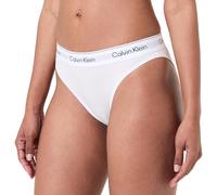 Calvin Klein Women’s High Leg Briefs with Logo Waistband, White (White), M