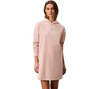 Calvin Klein Women’s Hoodie Dress Premium Terry Long, Beige (Buff Beige), L