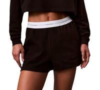 Calvin Klein Women’s Jersey Shorts with Logo Waistband, Black (Black), XL