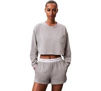 Calvin Klein Women’s Jersey Shorts with Logo Waistband, Grey (B10 Grey Heather), XL