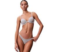 Calvin Klein Women’s Lightly Lined Demi Cup Bra with Logo Band, Grey (Grey Heather), 36D