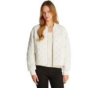 Calvin Klein Women’s Lightweight Quilted Bomber Jacket, Off-White (Ivory), M