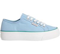 Calvin Klein Women’s Logo Tag Platform Vulcanised Trainers, Multicolor (Cool Blue/Wild Green), 8