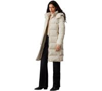 Calvin Klein Women’s Long Puffer Coat with Hood, Beige (Pelican), XS