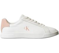 Calvin Klein Women’s Low Pro Leather Cupsole Trainers, White (Lily White/Tuscany), 6