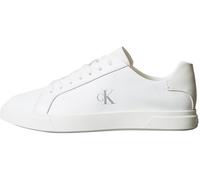 Calvin Klein Women’s Low Pro Leather Cupsole Trainers, White (Triple Bright White), 4